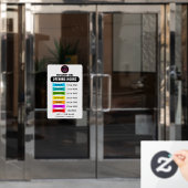 Öffnungszeiten | Geschäftslogos - Öffnungszeiten S Fensteraufkleber (Büro Tür)