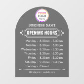 Öffnungszeiten | Geschäftslogos - Öffnungszeiten S Fensteraufkleber (Blatt)