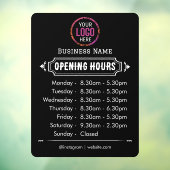 Öffnungszeiten | Geschäftslogos - Öffnungszeiten S Fensteraufkleber (Blatt 3)