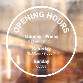 Öffnungszeiten | Geschäftsöffnungszeiten Fensteraufkleber (Blatt 2)