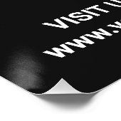 Öffnungszeiten mit Logo + QR-Code - Modern Poster (Ecke)