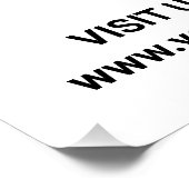 Öffnungszeiten mit Logo + QR-Code - Modern Poster (Ecke)