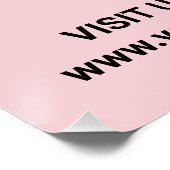 Öffnungszeiten mit Logo + QR-Code - Modern Poster (Ecke)