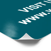 Öffnungszeiten mit Logo + QR-Code - Modern Poster (Ecke)