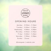 Öffnungszeiten | Öffnungszeiten der Firmenlogos Ro Fensteraufkleber (Blatt 3)