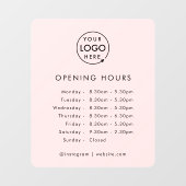 Öffnungszeiten | Öffnungszeiten der Firmenlogos Ro Fensteraufkleber (Blatt)