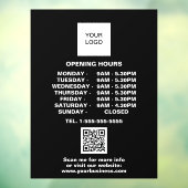Öffnungszeiten QR-Code für das Schwarze Business-L Fensteraufkleber (Blatt 3)
