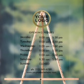 Öffnungszeiten von Firmenlogos Acrylschild (Neutral)