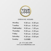 Öffnungszeiten von Firmenlogos | Schwarz Fensteraufkleber (Blatt)