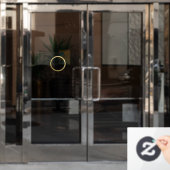 Öffnungszeiten von Firmenlogos | Schwarz Fensteraufkleber (Büro Tür)