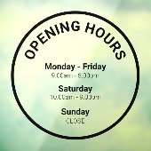Öffnungszeiten | Wind der Geschäftszeiten Fensteraufkleber (Blatt 3)