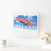 Offroad - 01  quadratische wanduhr (Zuhause)