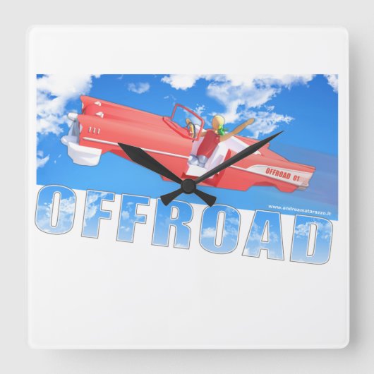 Offroad - 01  quadratische wanduhr (Vorderseite)