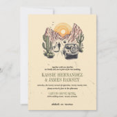 Offroad Canyon Couple Wedding Einladung (Vorderseite)