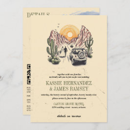 Offroad Canyon Couple Wedding Einladung