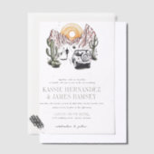 Offroad Canyon Couple Wedding Pergament Einladungen (Versetzt)