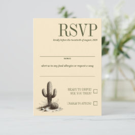 Offroad Canyon Couple Wedding RSVP Karte