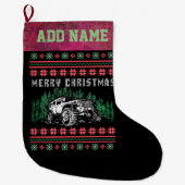 Offroad-Fahrzeug Ugly Christmas Sweater Großer Weihnachtsstrumpf (Vorderseite)