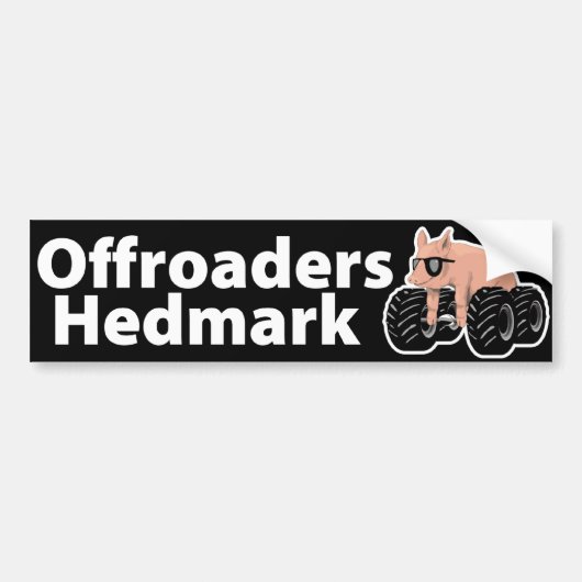 Offroaders Hedmark - Autoaufkleberschwarzes Autoaufkleber (Vorne)