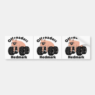 Offroaders Hedmark - Weiß mit 3 Logos Autoaufkleber