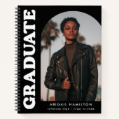 Offset Arch Black Foto Abschluss Gästebuch Notizblock (Vorderseite)