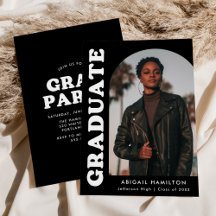 Offset Arch Black Foto Graduation Party