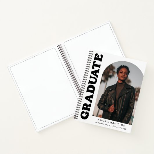 Offset Arch Black und White Abschluss Gästebuch Notizblock (Innenseite)