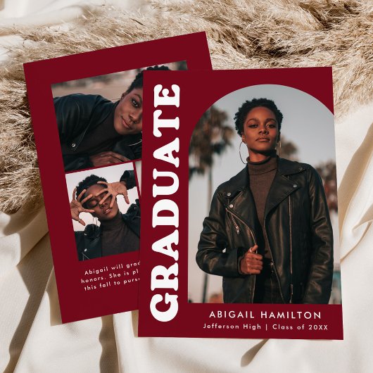 Offset Arch Burgundy 4 Foto Abschluss Ankündigung