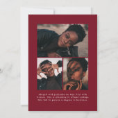 Offset Arch Burgundy 4 Foto Abschluss Ankündigung (Rückseite)