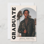 Offset Arch Cream 4 Foto Abschluss Ankündigung (Vorderseite)