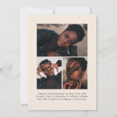 Offset Arch Cream 4 Foto Abschluss Ankündigung (Rückseite)