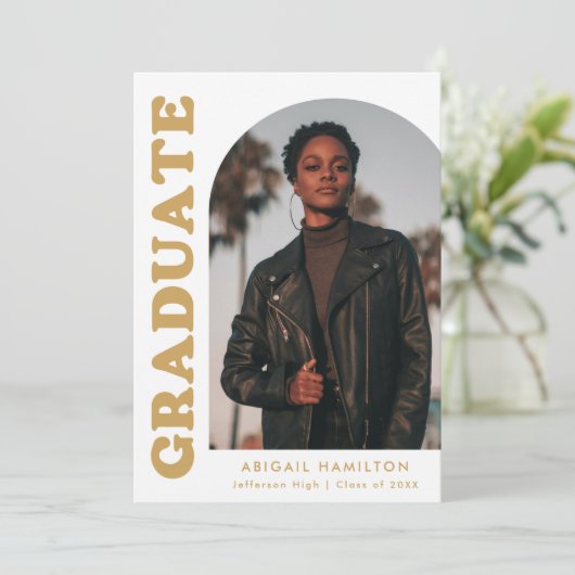 Offset Arch Gold 4 Foto Abschluss Ankündigung (Stehend Vorderseite)