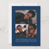 Offset Arch Navy Blue 4 Foto Abschluss Ankündigung (Rückseite)