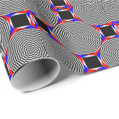 Offset Black & White Radiation von Kenneth Yoncich Geschenkpapier (Rolleneckpunkt)