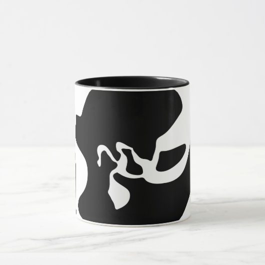 Offset Chamber: Abstract Black, White & Red Tasse (Zentrum)