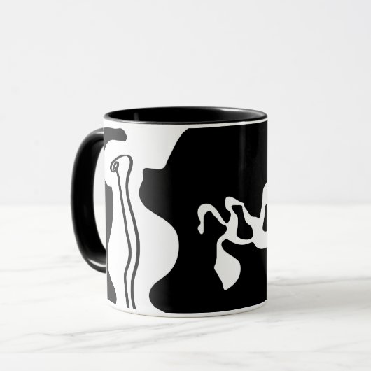 Offset Chamber: Abstract Black, White & Red Tasse (Vorderseite Links)