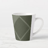 Offset Diamond Moss Green Latte Tasse - Custom (Rechts)