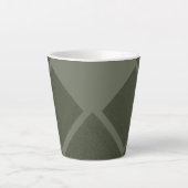 Offset Diamond Moss Green Latte Tasse - Custom (Vorderseite)