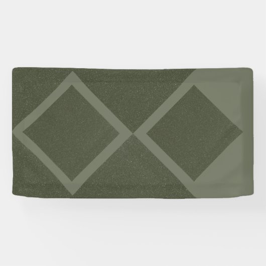 Offset Double Diamond Green Banner (Horizontal)