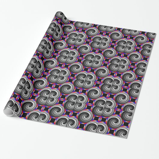 Offset Double Yin Yang Spiral von Kenneth Yoncich Geschenkpapier (Ungerollt)