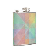 Offset Geometric Watecolor Muster Art Flachmann (Rechts)