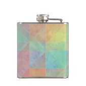 Offset Geometric Watecolor Muster Art Flachmann (Rückseite)