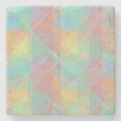 Offset Geometric Watecolor Muster Art Steinuntersetzer (Vorderseite)
