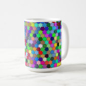 Offset Hexagons 15oz Tasse (VorderseiteRechts)