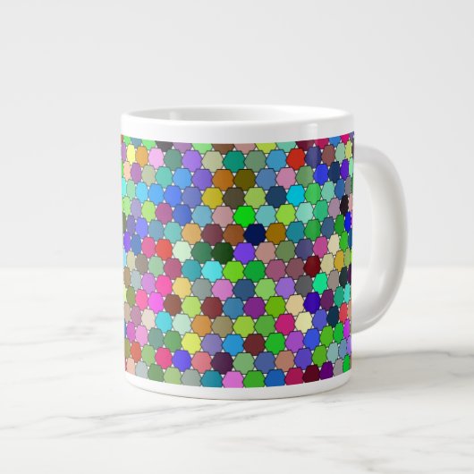 Offset Hexagons 20oz Tasse (Vorderseite Rechts)