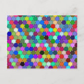 Offset-Hexagons-Postkarte Postkarte (Vorderseite)