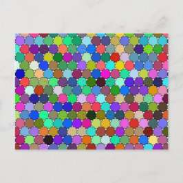 Offset-Hexagons-Postkarte Postkarte