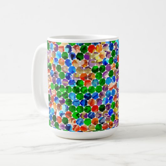Offset Hexagons Swirl 15oz Tasse (Vorderseite Links)