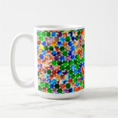 Offset Hexagons Swirl 15oz Tasse (Links)