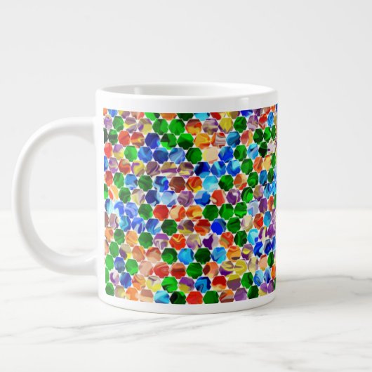 Offset Hexagons Swirl 20oz Tasse (Links)